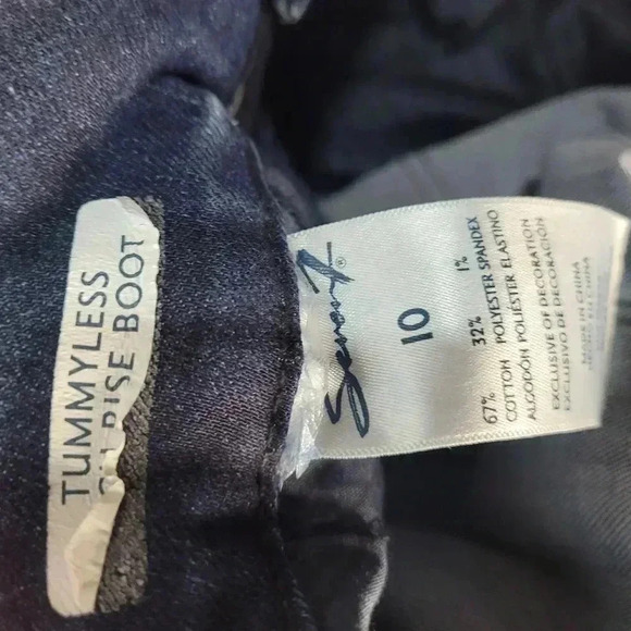 Seven7 Jeans Womens 10 Tummyless High Rise Boot Cut Medium Wash Whiskered - Picture 9 of 13